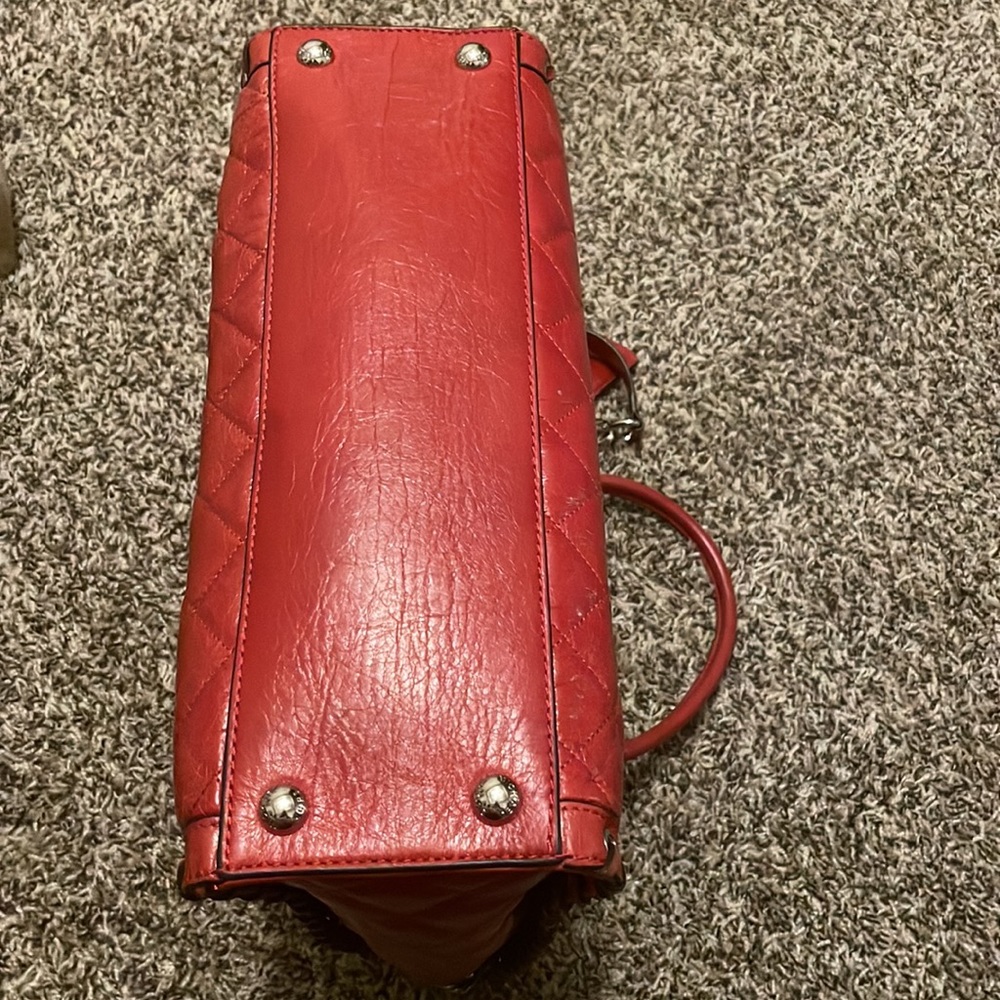 Dark Red/Silver Hardware Michael Kors Hamilton Bag - Picture 6 of 6